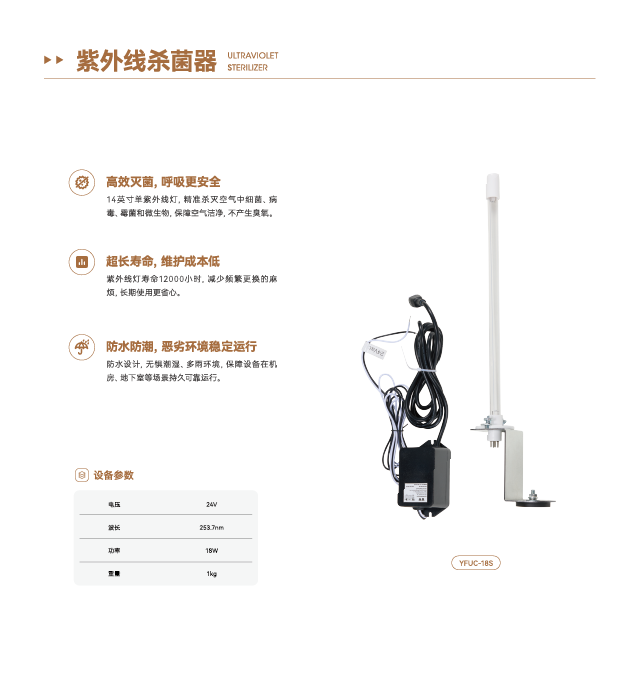 众悦风空气生态系统-紫外线杀菌器